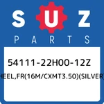 54111-22H00-12Z Suzuki WHEEL,FR(16M/CXMT3.50)(SILVER) 5411122H0012Z, New Genuine. Fixed Price $1035.77.