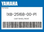 Yamaha Genuine Cast Wheel, Front 1XB-25168-00-P1. Fixed Price $398.69.