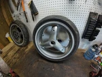 Triumph Daytona 955I & Speed Triple Sprint Silver Rear Wheel Rim Tire T2015213. Fixed Price $110.00.