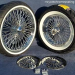 Dna Mammoth 52 Spoke Chrome Wheels Rotors Tires Harley Softail 00-07 Heritage. Fixed Price $2069.00.
