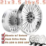 21X3.5 16X5.5 Fat Spoke Wheels W/ Rotors For Harley Road Street Glide 09-23 Flhx. Fixed Price $813.13.