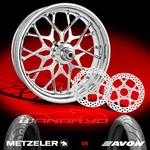 Performance Machine 18 5.5 Galaxy Chrome Fat Tire Wheel Harley Street Glide. Fixed Price $2823.35.