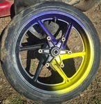 1991-1994 Honda Cbr 600 F2 Front Wheel And Tire Genuine Oem Parts. Fixed Price $125.00.