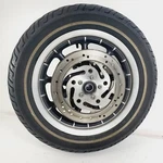 Oem 00-08 Harley Touring Black 9 Spoke Wagon 16X3" Front Wheel Tire And Rotors. Fixed Price $223.78.