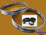 Fit Honda SL350 K0 K1 FRONT19" & REAR18" Steel Wheel Rim Set+tape Rubber #bi#. Fixed Price $107.34.