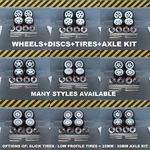 1:64 White Wheels + Discs Tires Axle Kit For Hot Customs 1/64. Fixed Price $6.82.