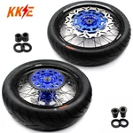 Kke 17'' Supermoto Tires Wheels Fit Suzuki DRZ400E DRZ400S 2000-2024 Blue. Fixed Price $1049.00.