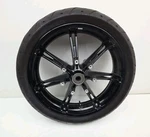 Oem 00-26 Harley Slicer Touring 18" X 3.5 Black Front Wheel And Tire Impeller. Fixed Price $499.00.
