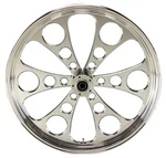 Polished Kool Kat Cnc 21" X 3.5" Dual Disc Front Wheel Harley Custom Part 37-603. Fixed Price $528.99.