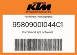 Ktm Genuine Vorderrad Kpl. Schwarz - 95809001044C1. Fixed Price $879.92.