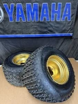 Yamaha 4/115 Gold Rear Rim Wheels Pair Wanda Tires 20X10-9 Fastship. Fixed Price $189.99.