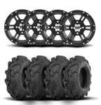 Itp SS212 14" Matte Black Wheels And Mega Mayhem Tires 27X9-14. Fixed Price $1407.82.