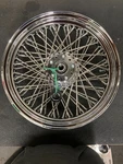 80 Spoke 16"X3.5" Front Wheel Chrome '86-'99 Softail Part No. 0203-0071. Fixed Price $524.90.
