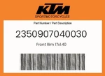 Ktm Genuine Front Rim 17X1.40 - 2350907040030. Fixed Price $187.37.