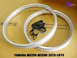 Yamaha MX250 MX360 73-74 Front & Rear Aluminium Silver Wheel Rim Set *BI5391*. Fixed Price $173.85.