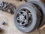 2025 Harley Davidson RH975 Nightster Rear Back Wheel Rim Tire Rotor Mag. Fixed Price $450.00.