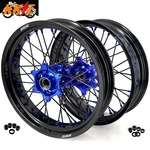 Kke 17" Supermoto Wheels For 2003-2026 Ktm Exc Xcw Sx 125CC-530CC Blue Hubs. Fixed Price $759.00.
