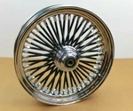 Drag Specialties Single Disc Black 50 Fat Spoke Front Wheel Rim 16X3.5. Fixed Price $475.00.