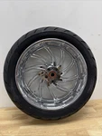 Performance Machine Supra 17 X 6 Rear Wheel / Metzeler Tire Kit Chrome Non-abs. Fixed Price $750.00.