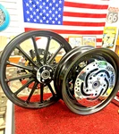 Dyna Pro Street Wide Tire Rear Harley Wheels 13 Spoke Mag Bearings Instal. Fixed Price $1499.99.