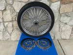 21X3.5 48 Fat Spoke 00-07 Wheel 120/70-21 Shinko Blk Tire Kit For Harley Touring. Fixed Price $759.00.