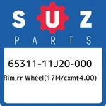 65311-11J20-000 Suzuki Rim,rr WHEEL(17M/CXMT4.00) 6531111J20000, New Genuine Oem. Fixed Price $937.20.