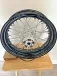 Used Harley-davidson Dyna Street Bobb Wide Glide Black Spoke Rear Wheel 41431-09. Fixed Price $324.99.