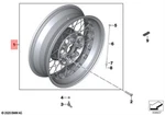 New Bmw Black Spoke Rear Wheel (5,5X17) Option 719 Classic NINET/PURE(2020-). Fixed Price $1542.72.