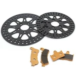 Front Rear Brake Rotors Pads For Harley Sportster XL883 XL1200 Iron Custom 14-20. Fixed Price $159.98.