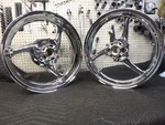Suzuki Gsxr 600 + 750 08/09 Chrome Plated Factory Wheel Set - Outright Purchase. Fixed Price $1379.99.