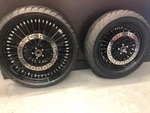 Flhx Street Glide 2002'-2007' 21X3.50 & 18X4.25 Mammoth Dna 52 Spk Wheels Black. Fixed Price $2425.00.