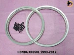 Honda XR650L 1993-2012 Front+ Rear Aluminium Silver Wheel Rim Set *NAN4369*. Fixed Price $173.75.