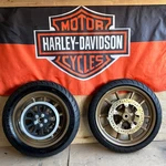 Harley Davidson Dyna Fxdls Lowrider Dual Disk Mag Wheels Rims. Fixed Price $2650.00.