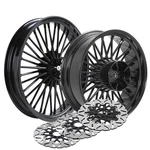 21X3.5 18X5.5 Fat Spoke Abs Wheels Rotors For Harley Touring Electra Glide 09-23. Fixed Price $831.74.