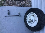 1991 Honda Cub EZ90 Complete Rear Wheel Tire Holds Air Bolt. Fixed Price $275.00.