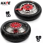Kke 17 Supermoto Wheels Tires For Honda CRF250R CRF450R CRF450X 2019-2026 Red. Fixed Price $1049.00.