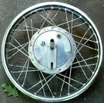 Wheel From The Sixties - Drum Brake Takosago 1.85 19 Honda? 4L 202. Fixed Price $124.99.
