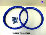 Yamaha YZ250 YZ360 Front & Rear Aluminium Blue Wheel Rim Set **BI6266**. Fixed Price $192.85.