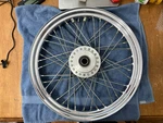 Davidson Oem 19X2.50 Laced 40 Spoke Polished Front Wheel Harley# 43001-79. Fixed Price $100.00.