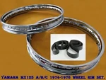 Fit Yamaha MX125 A/b/c 1974-1976 Front & Rear Steel Wheel Rim Set+tape Rubber#bi. Fixed Price $99.75.