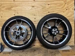 Take-off Harley Davidson Enforcer Wheels, Rotors &tires ENF2-2177-19-16-2. Fixed Price $849.00.