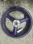Genuine Oem 91-94 Kawasaki ZZR400 ZX400 Front Wheel Rim J17XMT3.50PURPLE F-1286. Fixed Price $150.00.