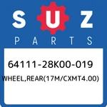 64111-28K00-019 Suzuki WHEEL,REAR(17M/CXMT4.00) 6411128K00019, New Genuine Oem P. Fixed Price $626.47.