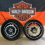 Harley Davidson Sport Glide Flsb Mag Wheels And Tires M8 Softail Rims. Fixed Price $1900.00.