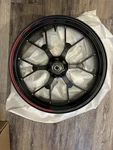 Used 19-21 Honda CBR500 Front Wheel Assembly Red/black 44650-MKP-J00 Type. Fixed Price $140.00.