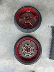 2006-2007 Triumph Daytona 675 Wheels Front/rear W/ Brake Rotors. Fixed Price $300.00.