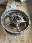 2007 06-08 Triumph Daytona 675 Rear Back Wheel Rim 17X5.5 Straight. Fixed Price $180.00.
