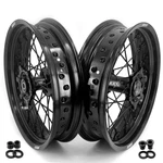 Kke 17" Supermoto Wheels Rims Fit Suzuki 400E/S DRZ400SM 2005-2024 Black. Fixed Price $759.00.