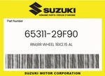 Suzuki Genuine Rim,rr Wheel 18X2.15 Al 65311-29F90. Fixed Price $324.41.