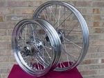 For Harley Dyna Softail Std 40 Spoke 21X2.15" Front 16" Rear Chrome Wheels Parts. Fixed Price $1399.00.